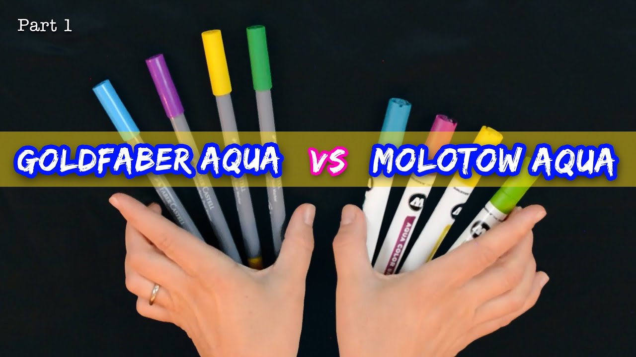 Comparing Faber Castell Goldfaber Aqua with Molotow Aqua Brush Markers to answer your questions!