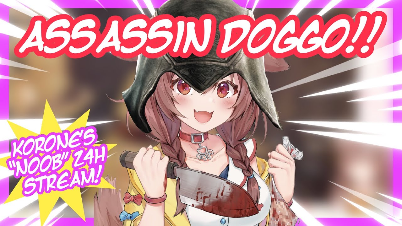 Korone Doesn't Forgive Viewers for Sleeping During her 24h Assassin's Creed Stream [ENG]