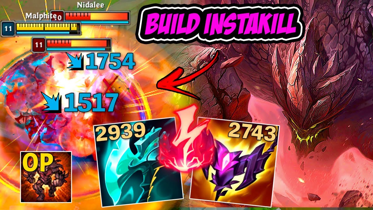 MALPHITE AP DANDO INSTAKILL COM ESSA BUILD OP - LEAGUE OF LEGENDS