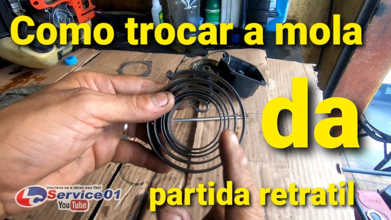 #kawashima #Partidaretratil  Como trocar a mola grossa da partida retratil  da Roçadeira 43cc