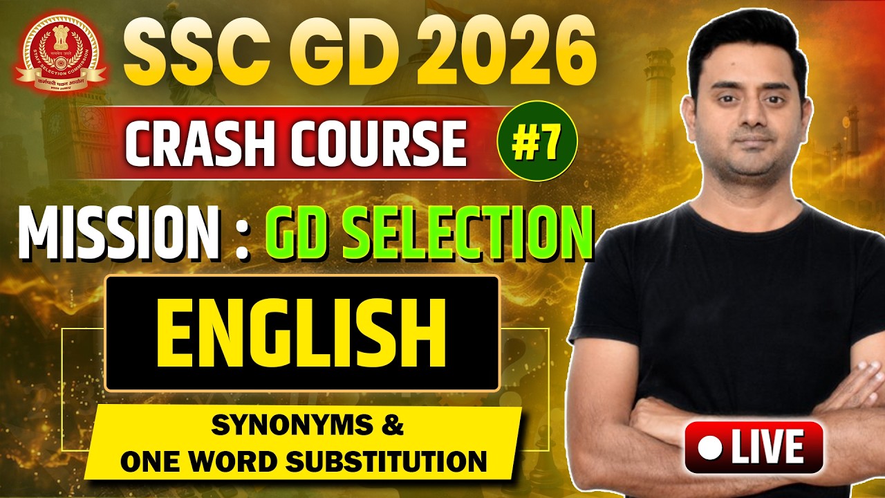 SSC GD CRASH COURSE 2026 | MISSION:GD SELECTION | PREVIOUS YEAR QUESTIONS I GD ENGLISH BY NIKIJ SIR