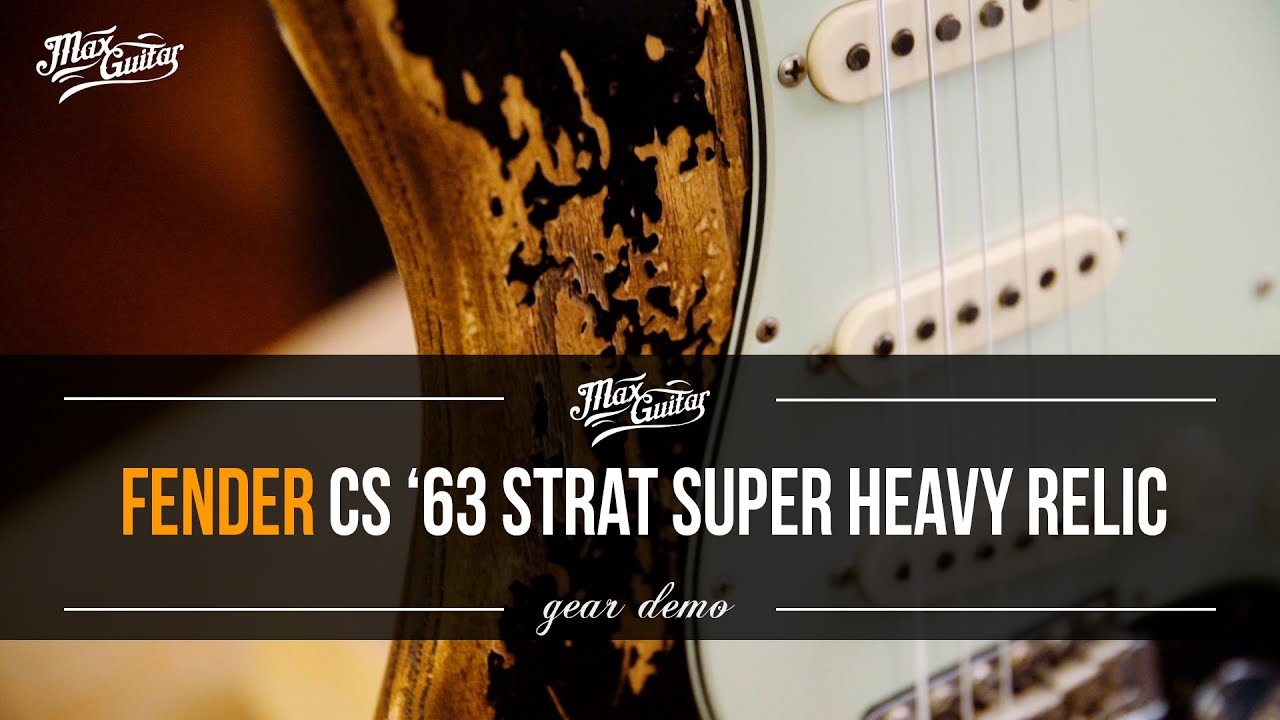 Fender Custom Shop Ltd. Edition 63 Stratocaster Super Heavy Relic Black gear demo