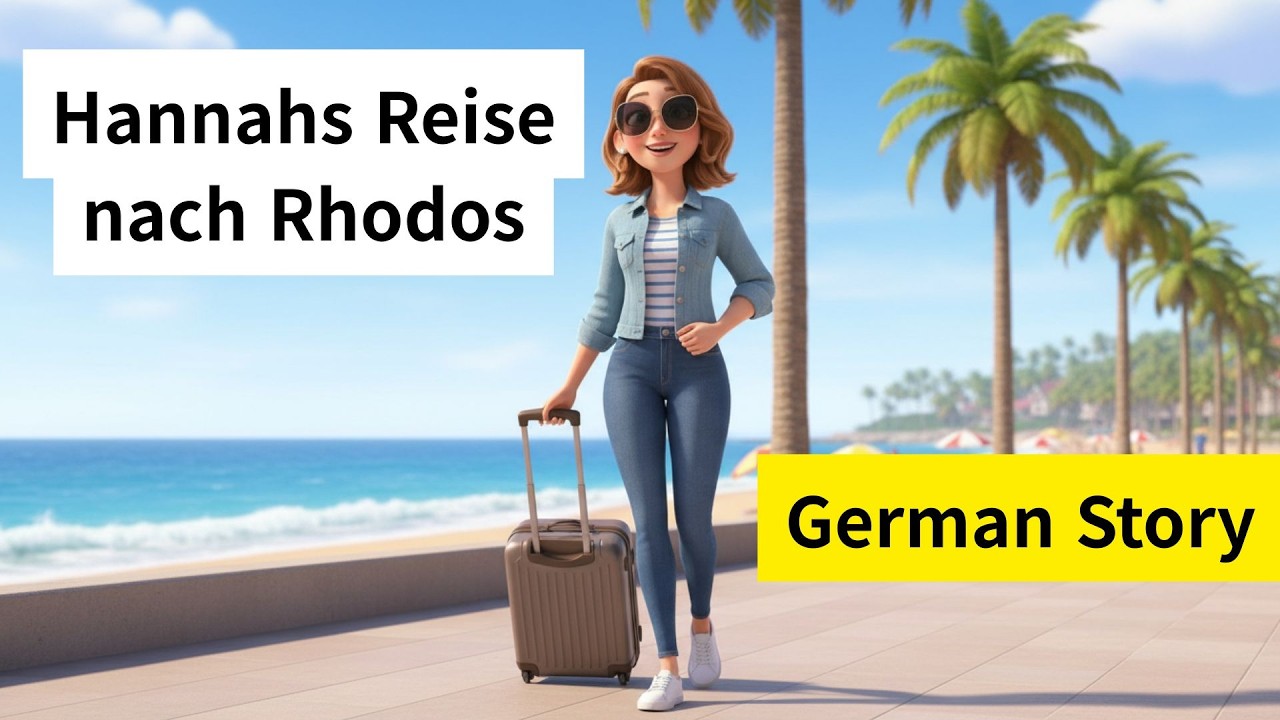 ✈️ Hannahs Reise nach Rhodos | Немецкий рассказ | Уровень A1-A2