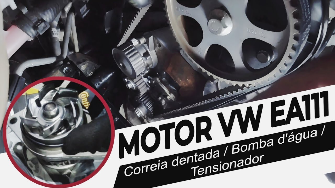 MOTOR VW EA111 TROCA DA CORREIA DENTADA/TENSOR/BOMBA D'ÁGUA (Passo a Passo)