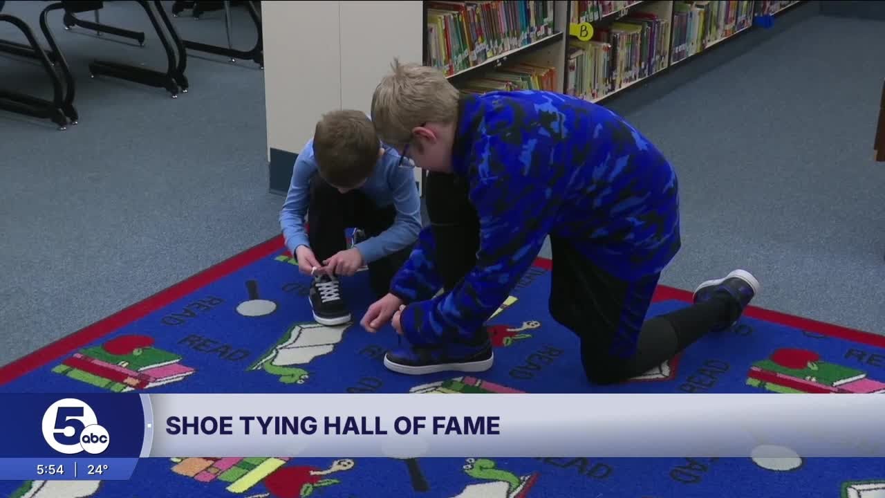 Brunswick school marks milestone for students with 'shoe-tying Hall of Fame'