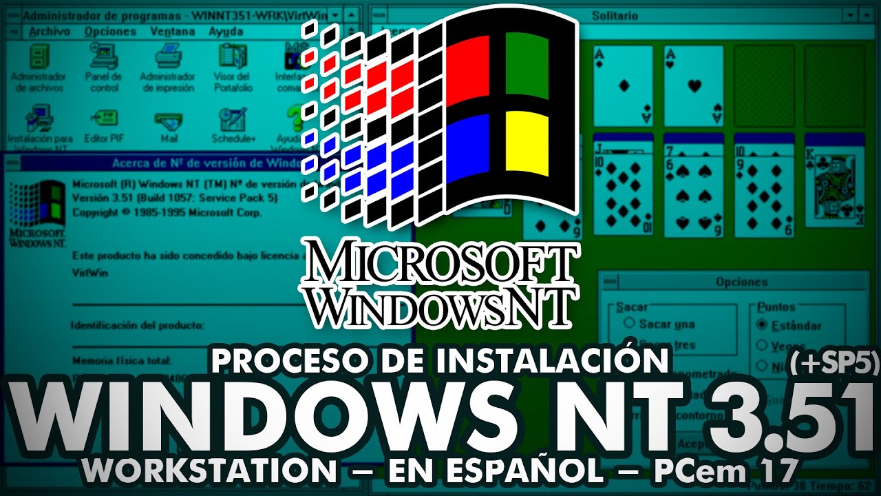 Instalación de Windows NT 3.51 Workstation + SP5 (PCem) - en Español