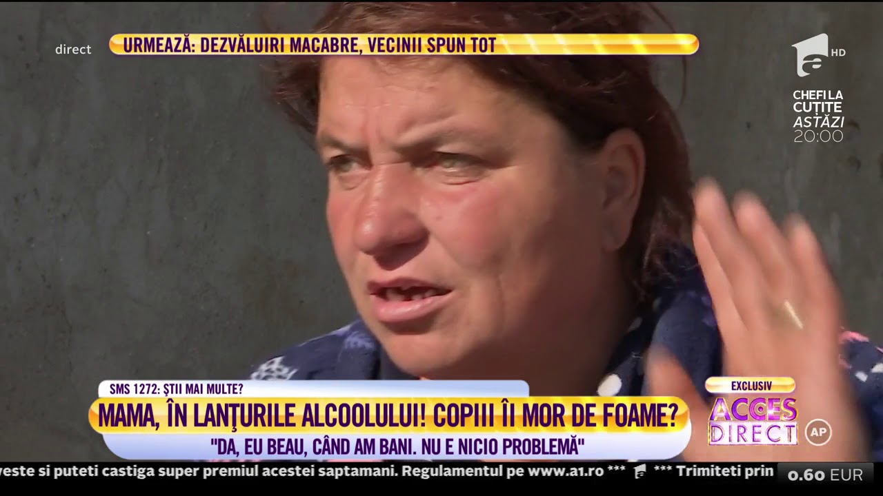 O mamă cu şapte copii, în lanţurile alcoolului! 