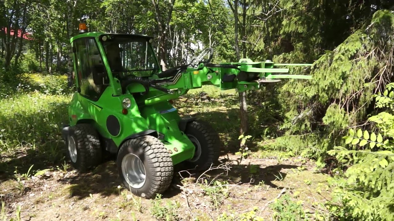Avant Tree Shear Attachment on Avant Mini Loader