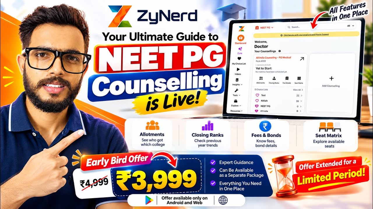Zynerd NEET PG Counselling | Zynerd NEET PG 2026 | All India Counselling | Best App for NEET PG
