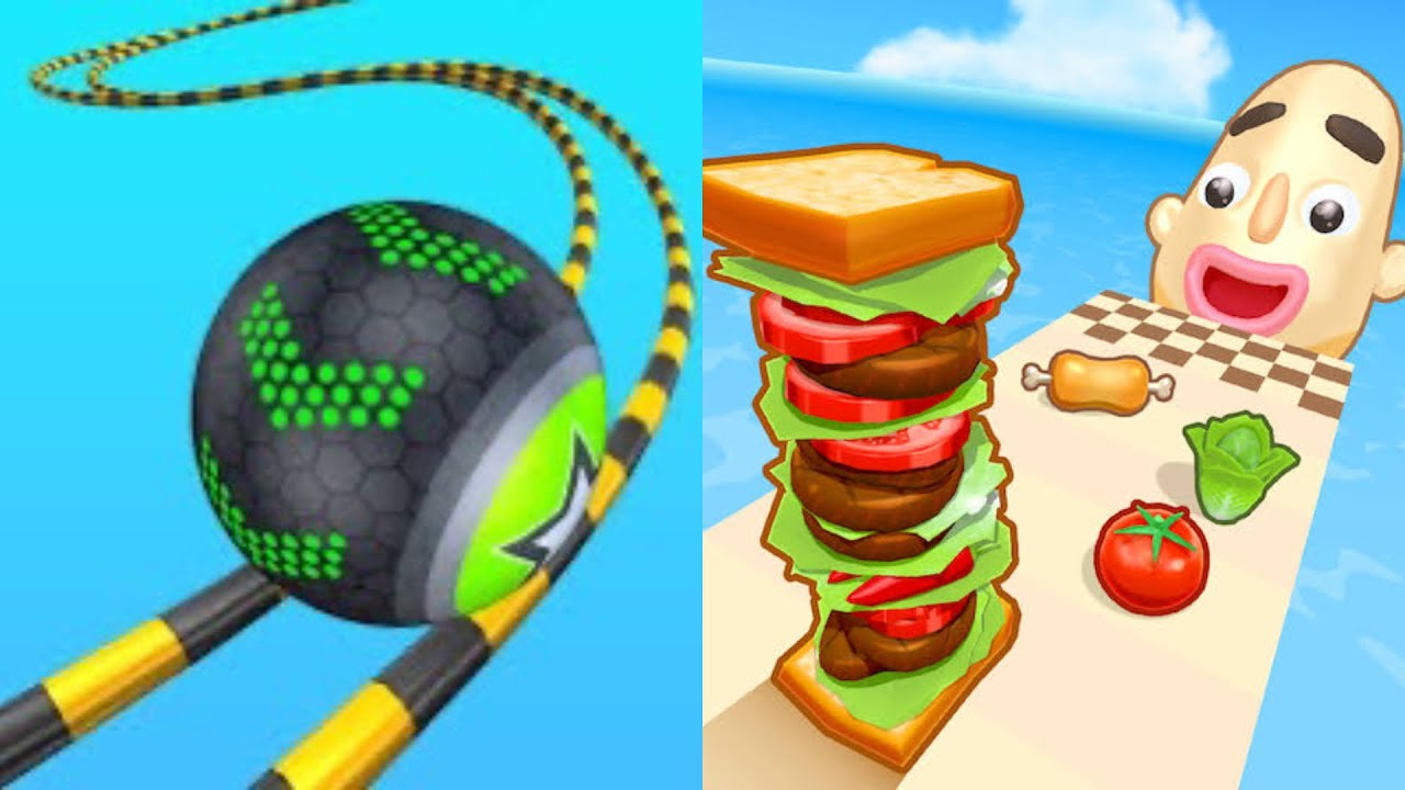 Going Balls & Sandwich Runner - All Level Gameplay New update Gameplay 2026