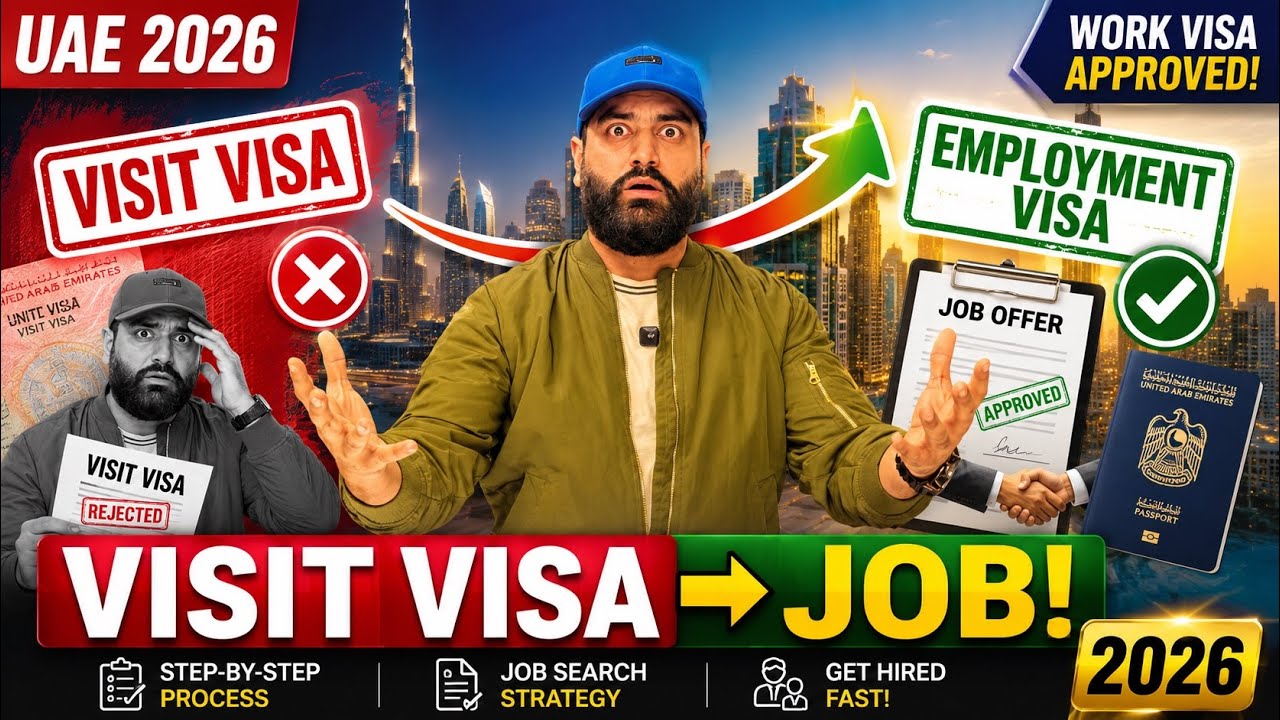 UAE Visit Visa to Employment Visa & How to Get a Job  Step-by-Step Process 2026 🇦🇪
