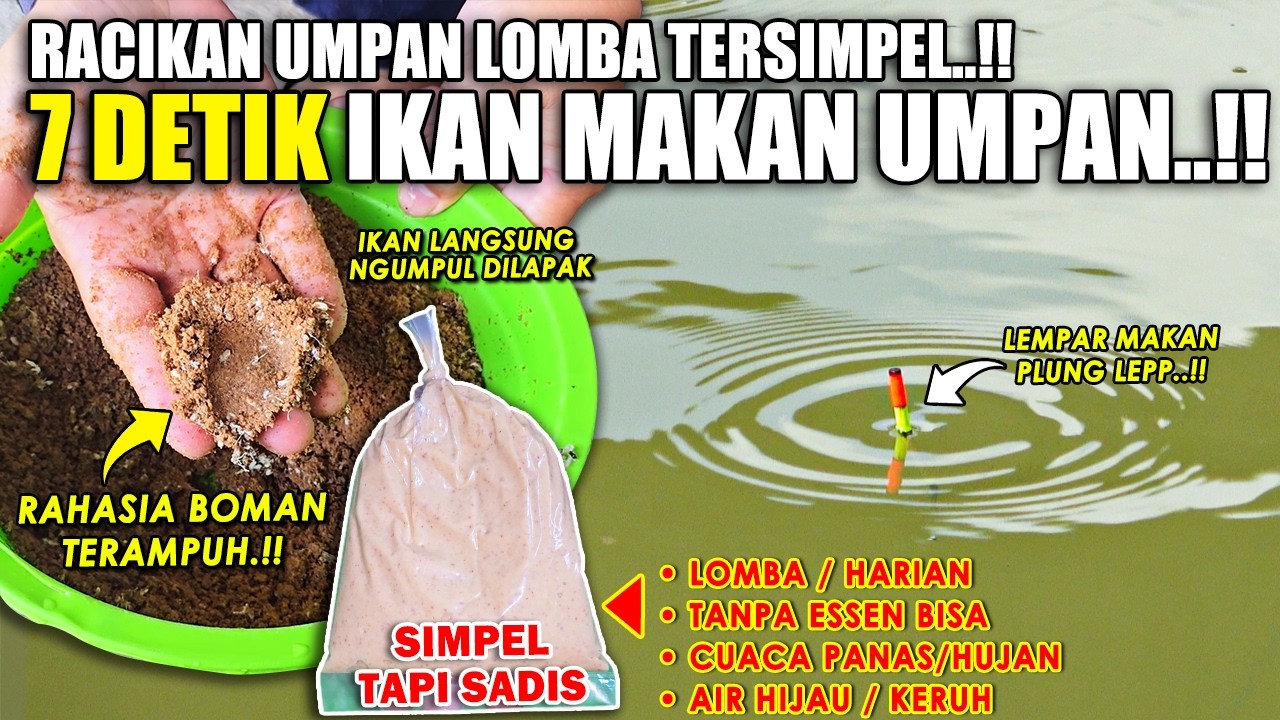 RACIKAN KEJAM UMPAN PUTIH LOMBA TERJITU !! CUMA 7 DETIK LEMPAR IKAN LANGSUNG MAKAN CEPAT ❗❗