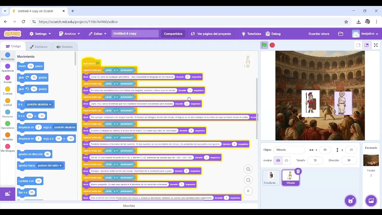 Explicacion de scratch y geogebra para clase
