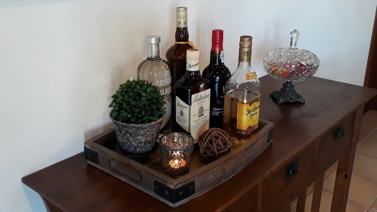 Decorando o Aparador - Bandeja Bar | Página da Kika