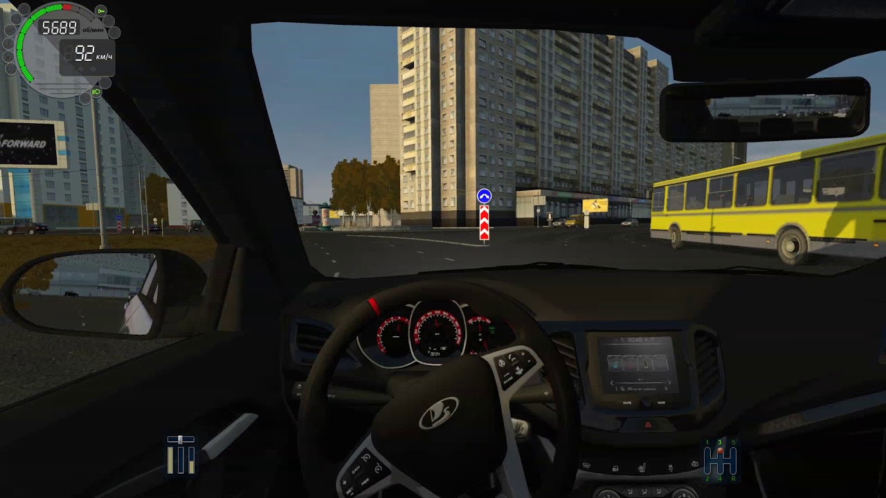 City Car Driving (v1.5.9) Lada Vesta Sport (мод приватный )|NORMAL DRIVING