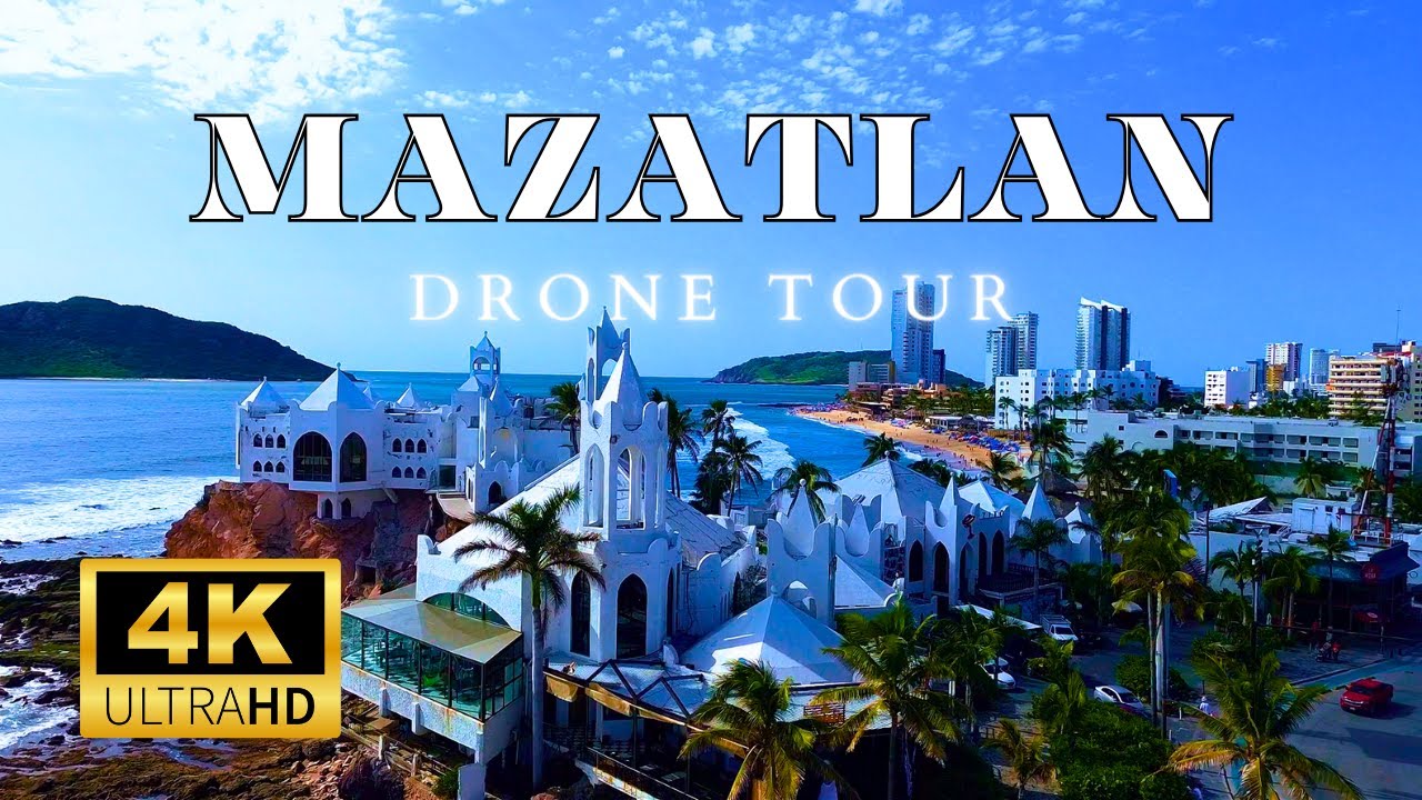4k Aerial Drone tour of Mazatlan, Mexico