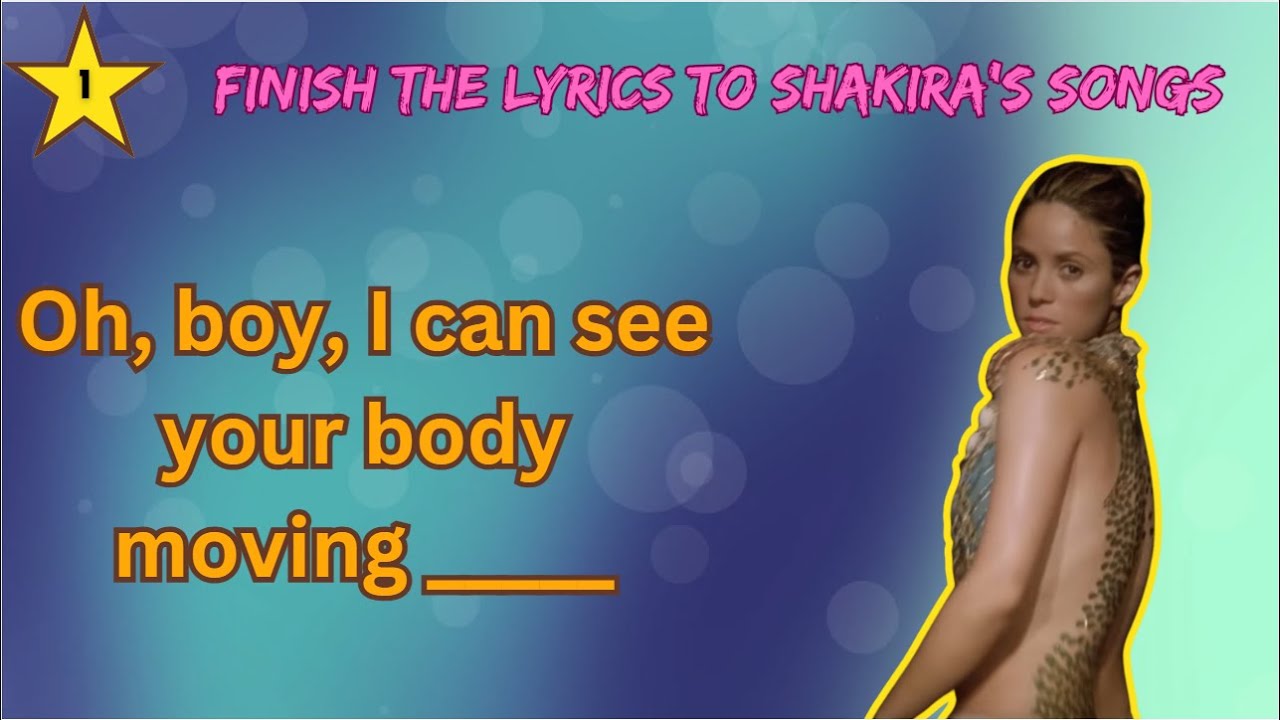 Finish the Lyrics: Shakira Edition | 12-Song Music Quiz Challenge!