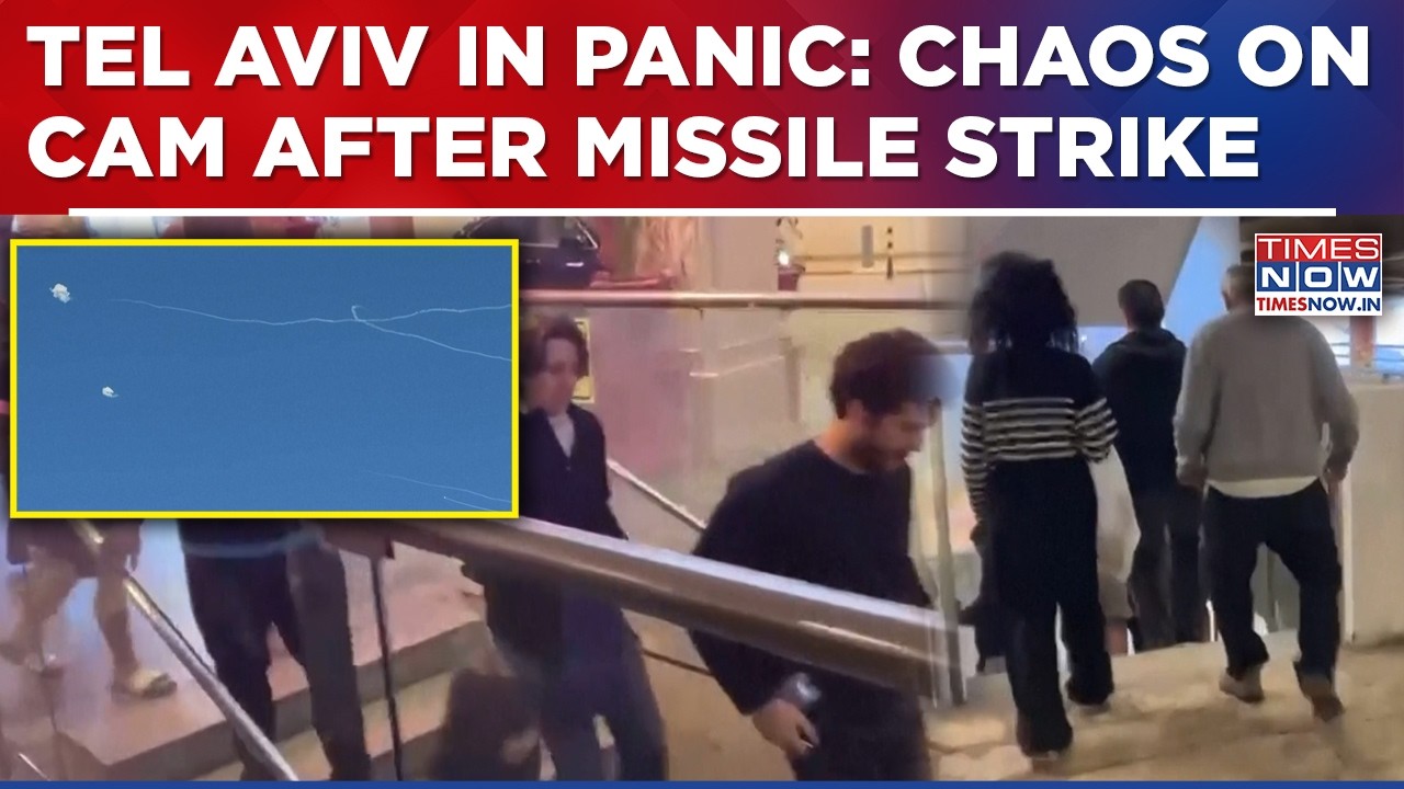Tel Aviv Residents Run For Cover After Missile Fired From Lebanon | Panic Caught On Cam | Iran War