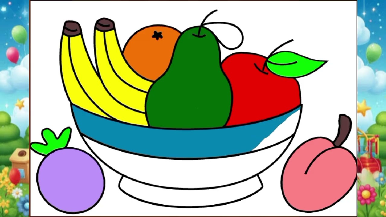 Let's color a Fruit Basket🌈 | #mscraft