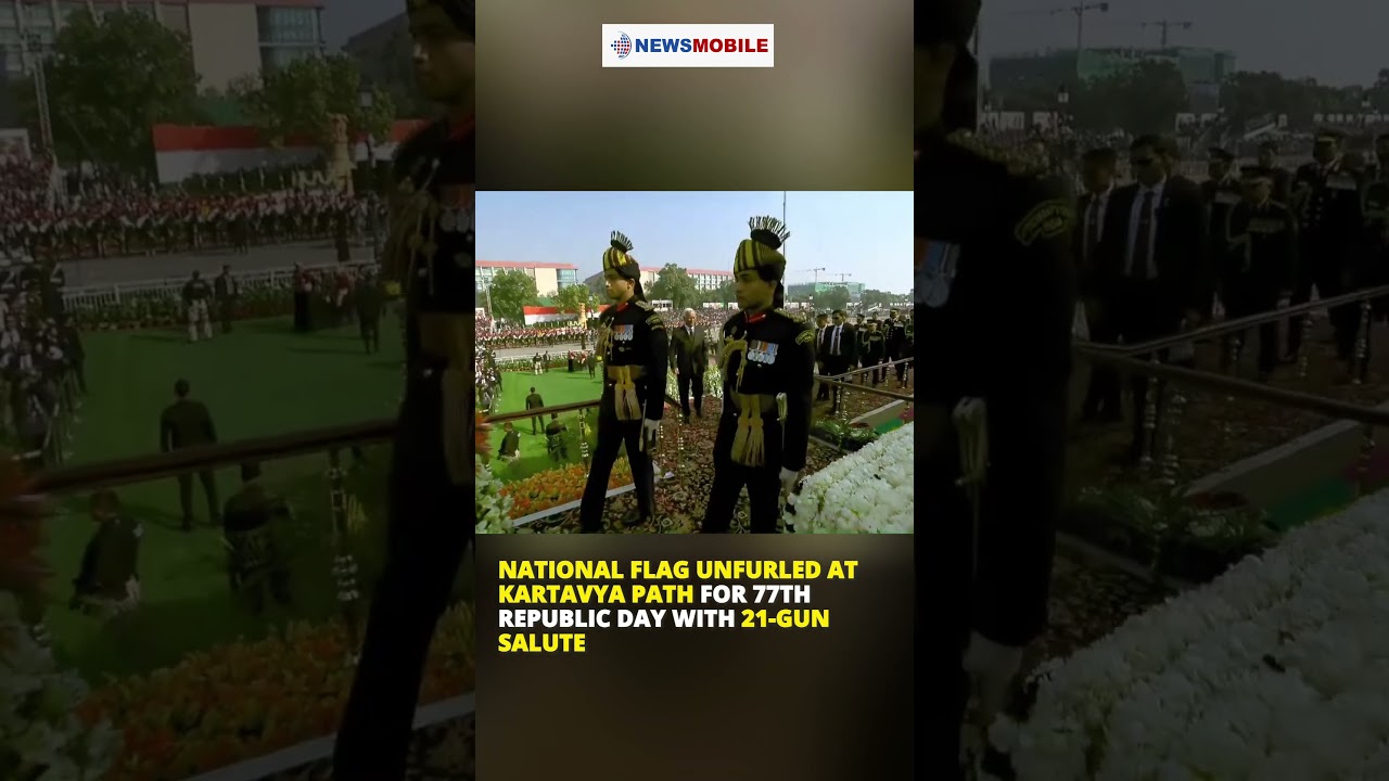 National Flag unfurled at Kartavya Path for 77th Republic Day with 21-gun salute