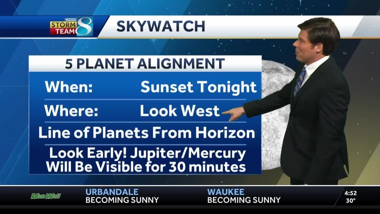 5 planet alignment: Here's how to see the spectacle in the Iowa sky
