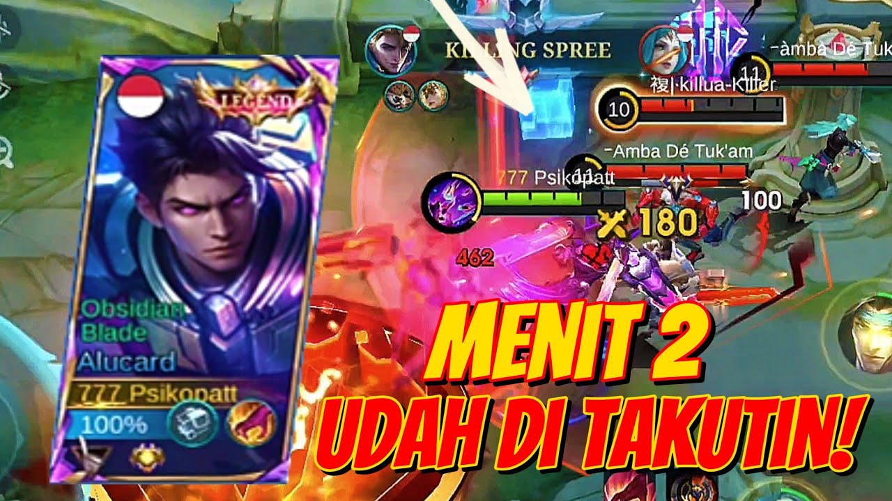 MENIT 2 DAMAGE UDAH SAKIT BANGET 😱 MUSUH AUTO MUNDUR LIAT ALUCARD!/MLBB
