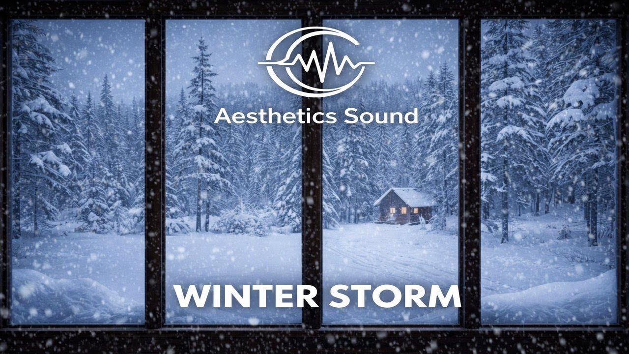 Winter Storm Ambiance❄️Icy Howling Wind Sounds & Snowy Forest Window for Sleep , Study & Insomnia