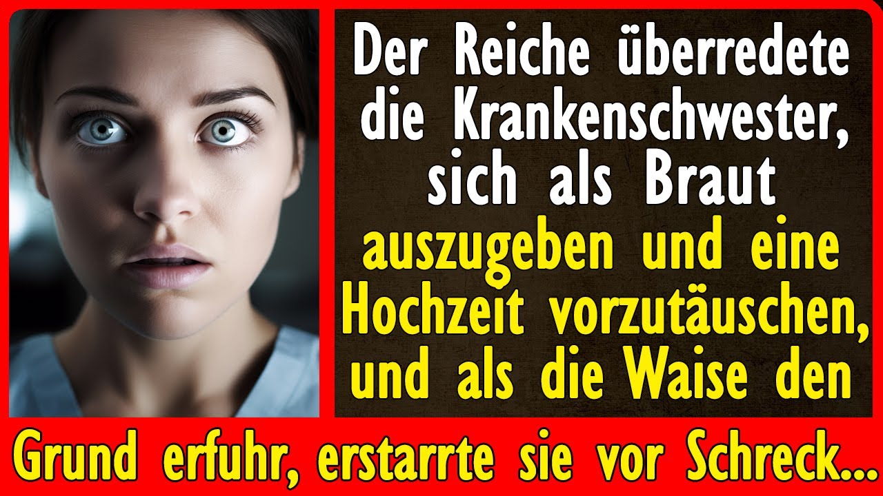Der Reiche überredete die Krankenschwester, sich als Braut auszugeben und eine Hochzeit...