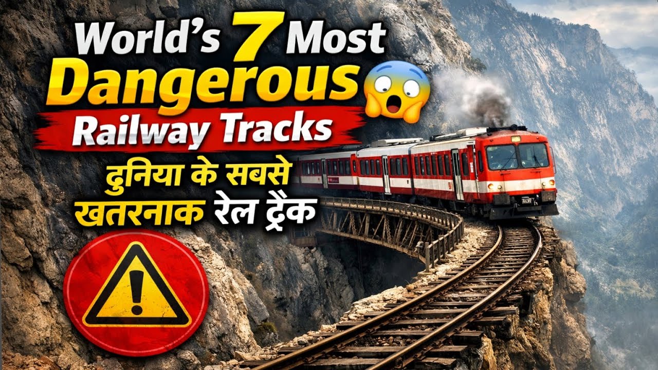 7 Most Dangerous Railway Tracks in the World 😱 | दुनिया के 7 सबसे खतरनाक रेल ट्रैक #dangeroustrains