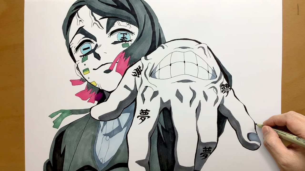 How to draw Enmu from Demon Slayer | Kimetsu no Yaiba | step by step | anime | Lower Rank 1