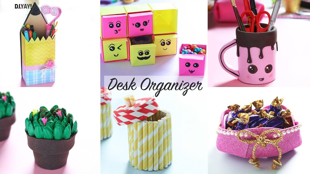 Desk Organization | Desk Decor | Desk DIY | Craft Ideas