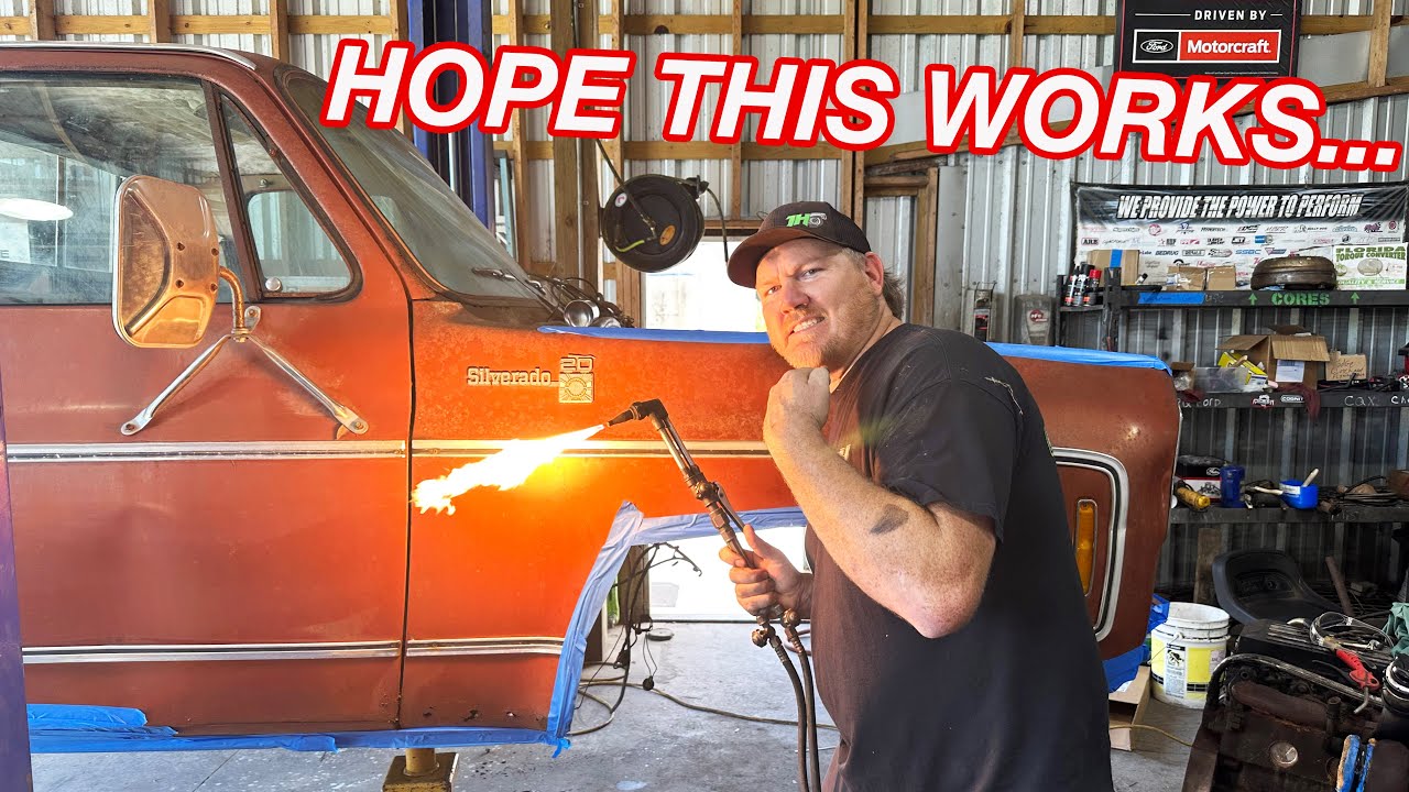 Cutting Up A PERFECTLY Good Frame!!!! Hope This Works!!!  Chevy Squarebody Cummins Swap Part 3!!!
