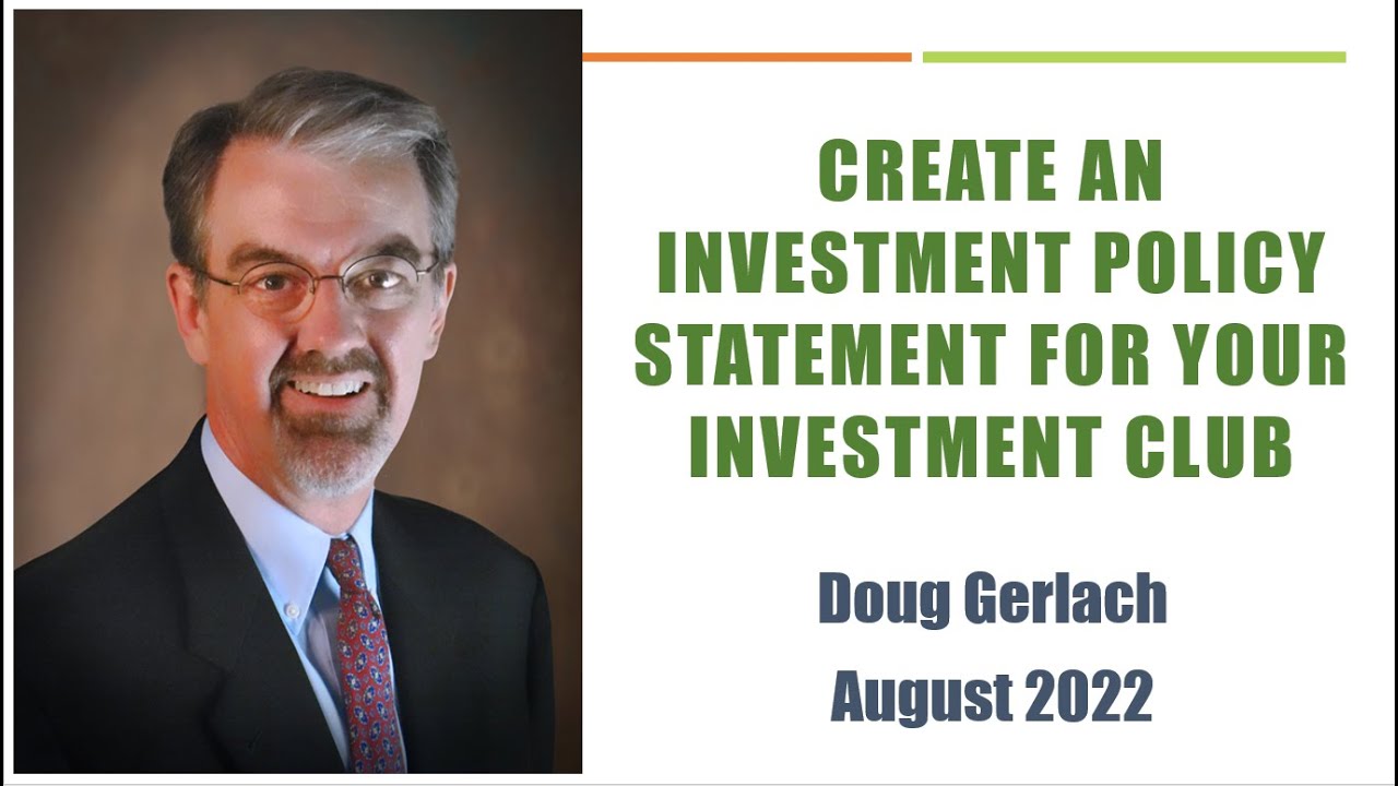 Create an Investment Policy Statement for Your Investment Club