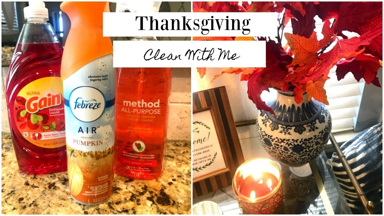 Thanksgiving Clean With Me | Preparing for Christmas Decorating