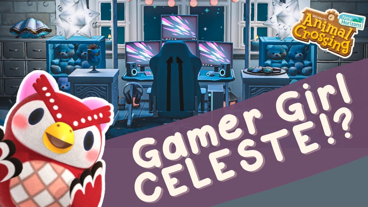 CELESTE's Gamer Girl Set up! // Animal Crossing New Horizons