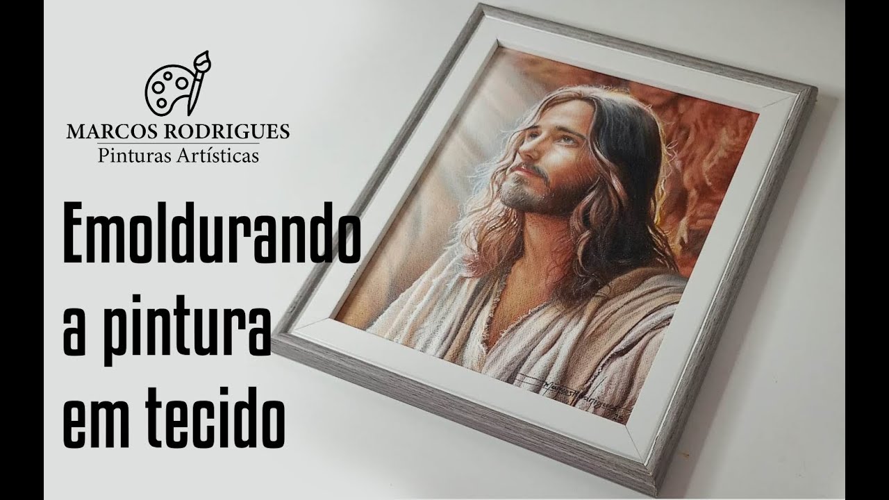 Colocando moldura na pintura em tecido de forma simples