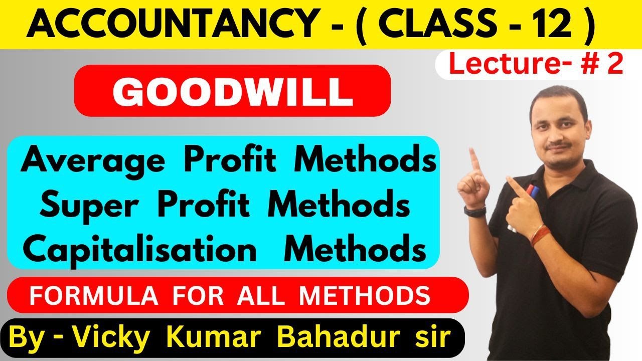 Methods of goodwill/average,super & capitalisation methoda/accounts class 12/rahul commerce academy