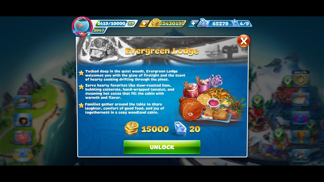 Cooking Fever - Evergreen Lodge Level 1-5