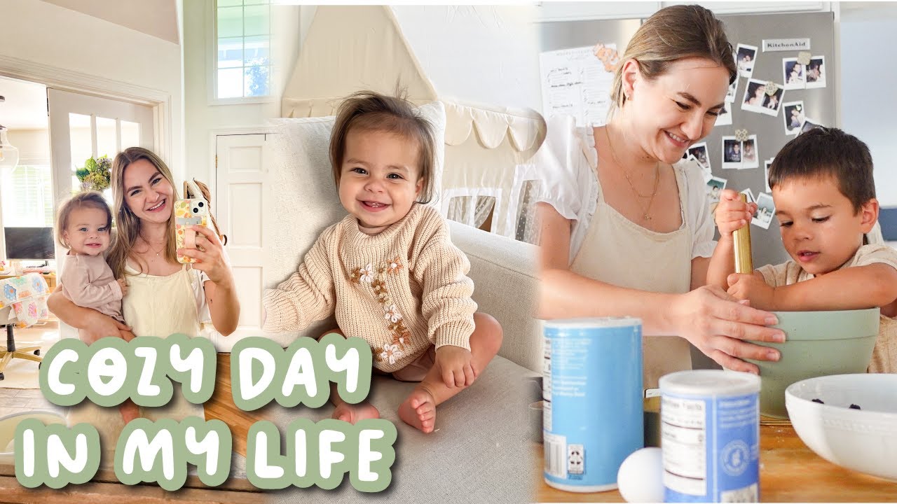 DITL Practicing Slow Joy in Motherhood | Baking, Cozy Crafts, Autumn Haul