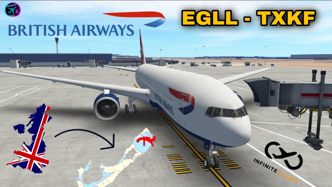 Infinite Flight: London Heathrow (EGLL)- L.F. Wade (TXKF)| British Airways 772 | Cinematic timelapse