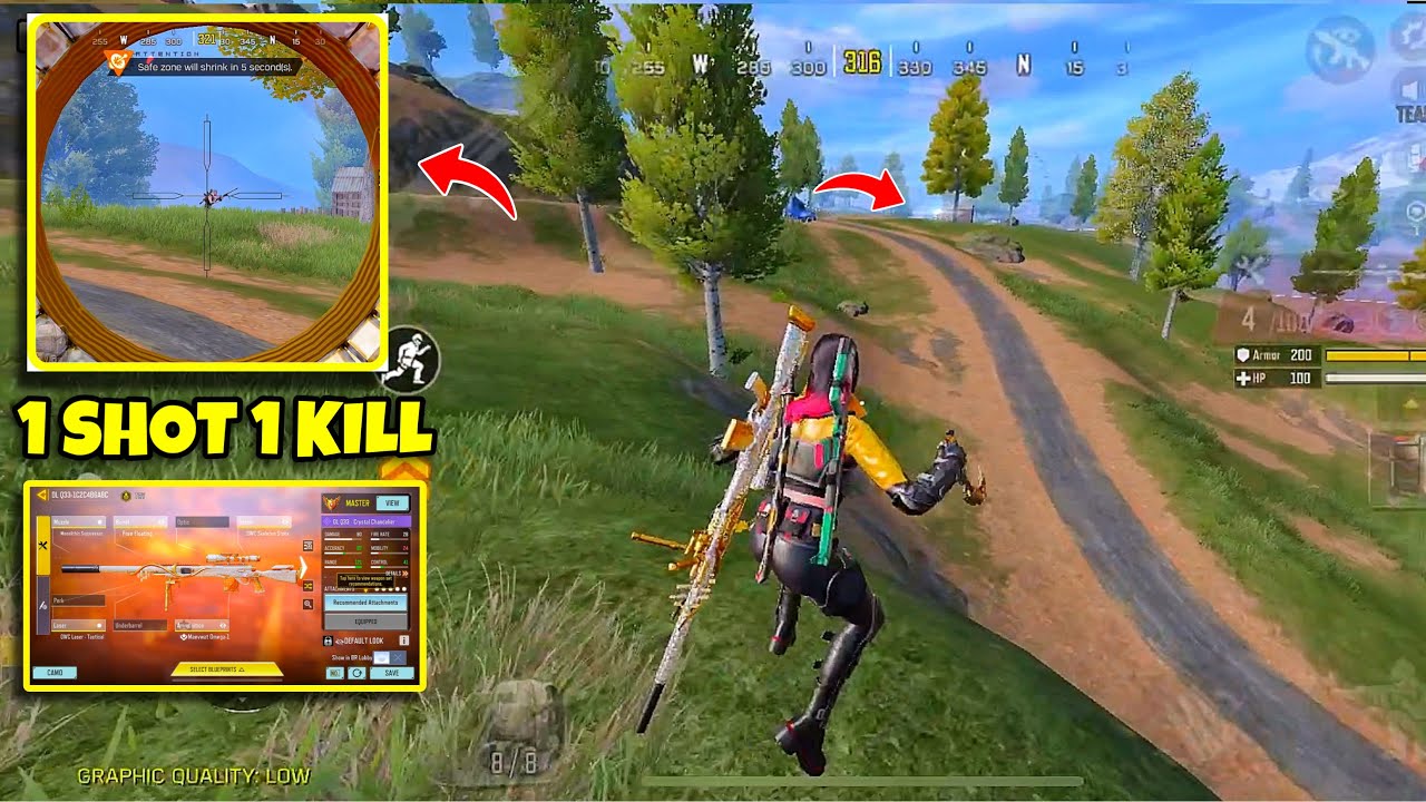 I Use 1 SHOT Kill Best Sniper in Call of Duty Mobile Battle Royale | DLQ33 GUNSMITH BR