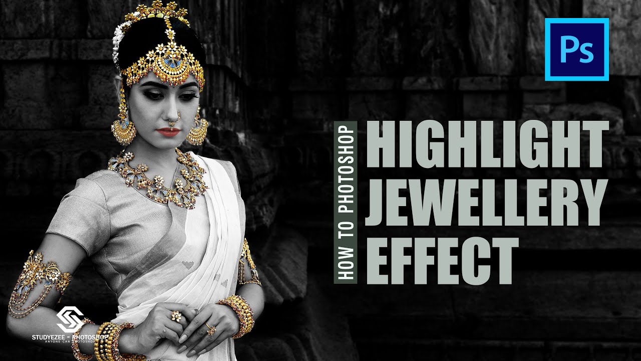 How to Photoshop Highlight Jewelry Effect | Jewellery  Highlight Effect in Hindi Photoshop