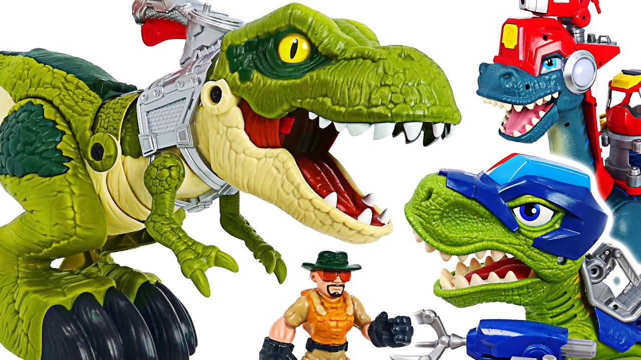 Jurassic World Mega Mouth T.Rex VS Chomp Squard police dinosaur! | DuDuPopTOY