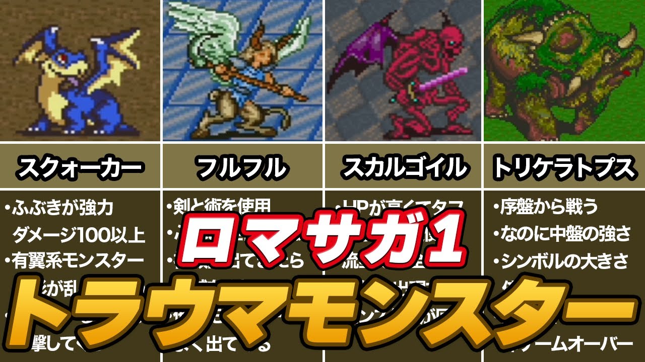 【ロマサガ1】トラウマモンスターランキングTOP10