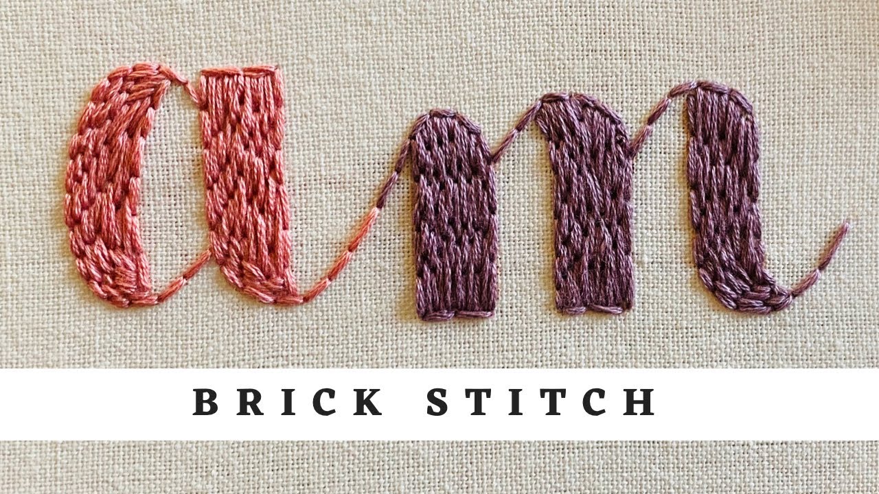 Brick Stitch Lettering Tutorial | Embroidery | Afeei | Embroidery By Afeei