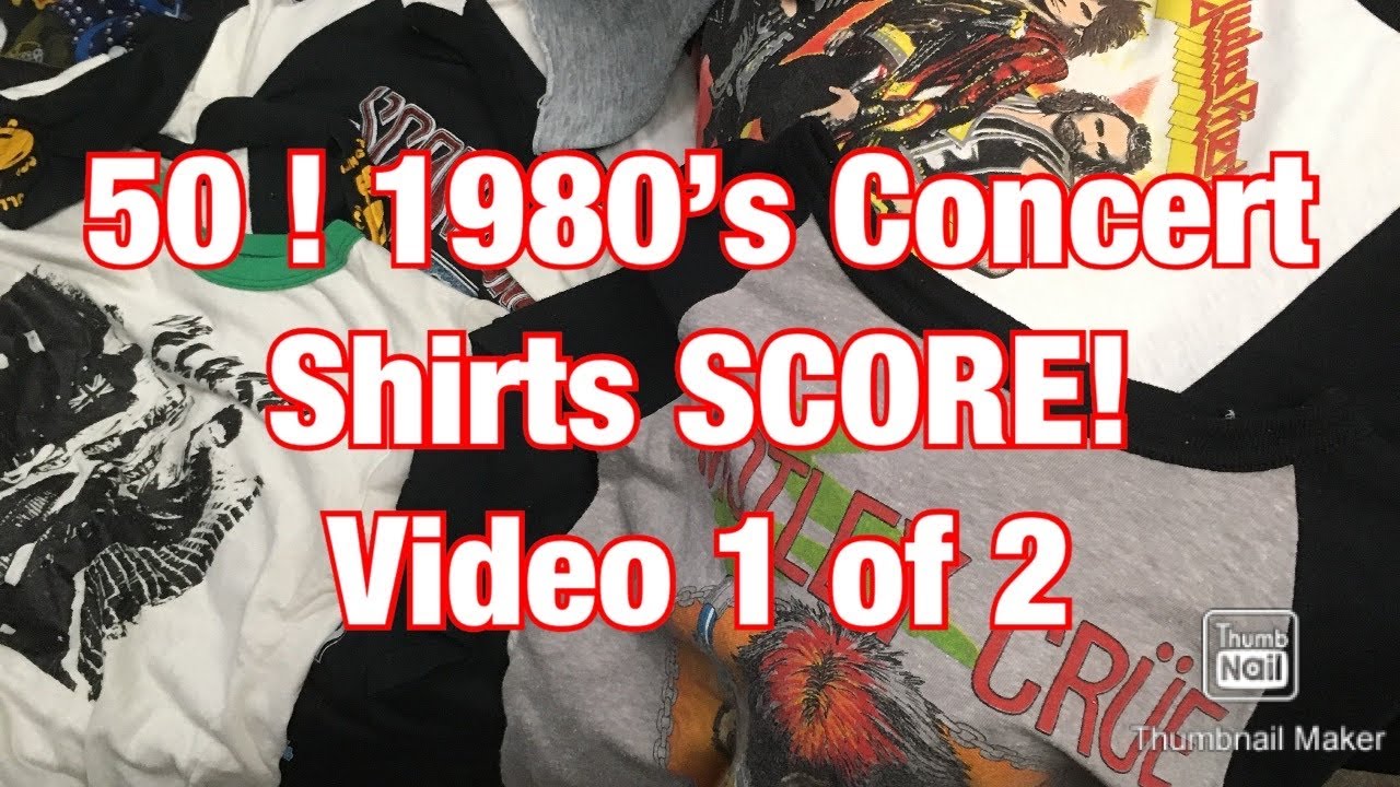 50! 1980's Heavy Metal, Punk & Classic Rock Concert Tour Shirts SCORE OG Vintage Video 1 of 2