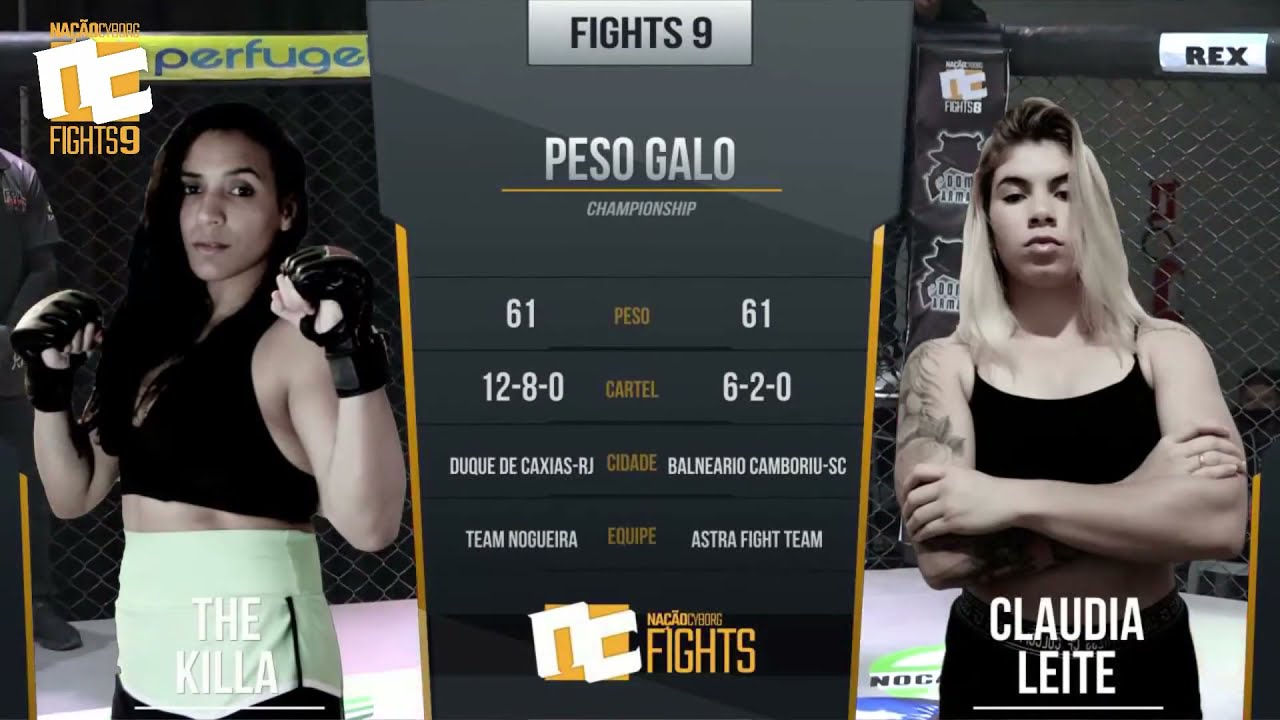 The Killa Priscila De Souza Vs Claudia Leite NCF 9 WMMA Curitiba Brazil Nacao Cyborg Fights