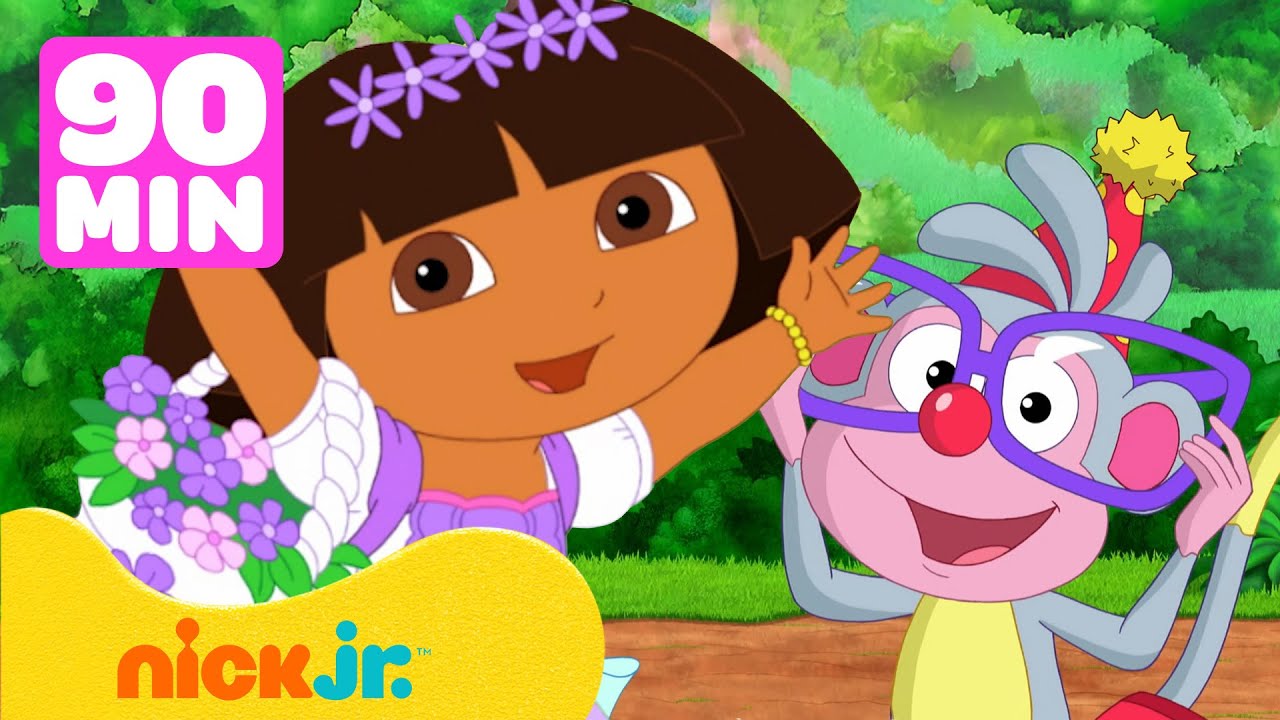 Dora the Explorer | Dora the Explorers beste outfits & accessoires! 💎 90 min | Nick Jr. Nederlands