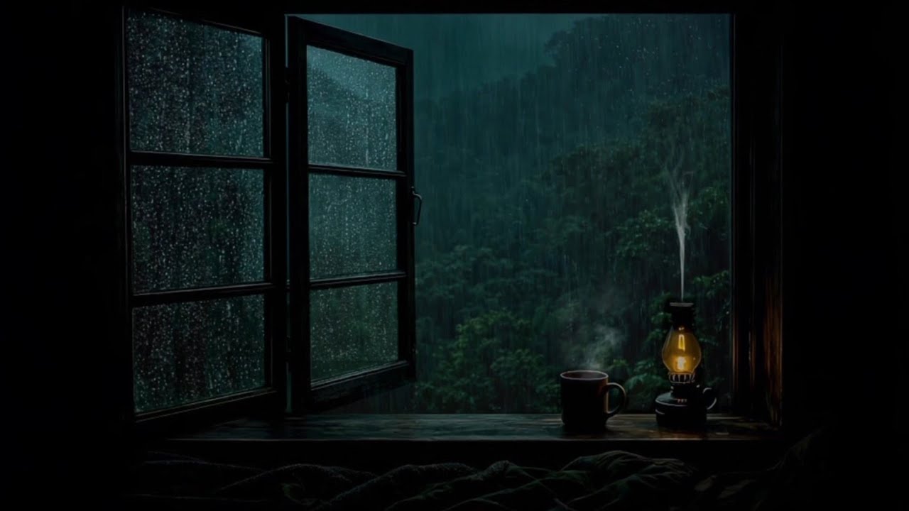 Where Rain Meets Silence 🌧️ A Lantern by the Open Window