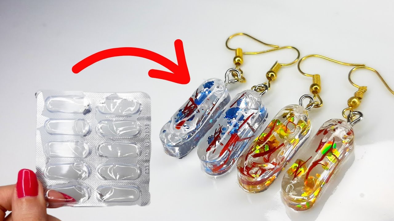 How to Make Resin Earrings from Waste Materials | Easy DIY Tutorial